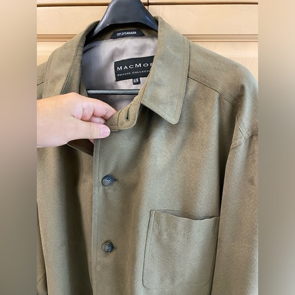 Vintage 90s MacMor Chore Coat Jacket Mens XL Made in Canada Olive - Picture 3 of 10